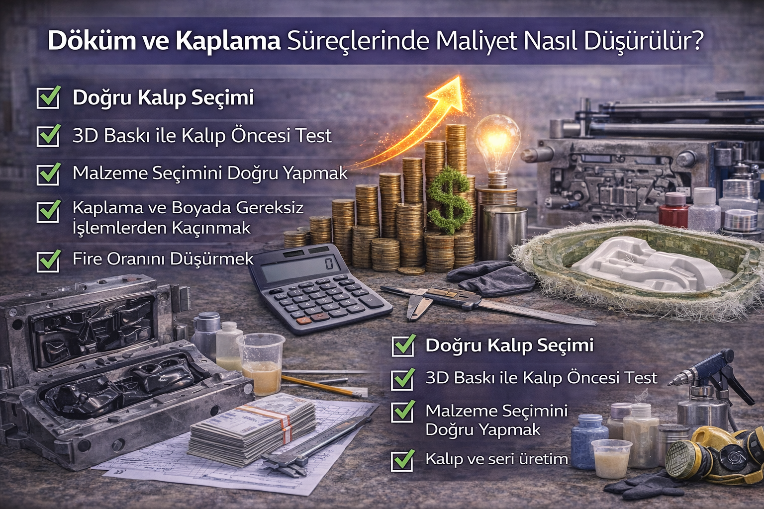 Döküm ve Kaplama Süreçlerinde Maliyet Nasıl Düşürülür?