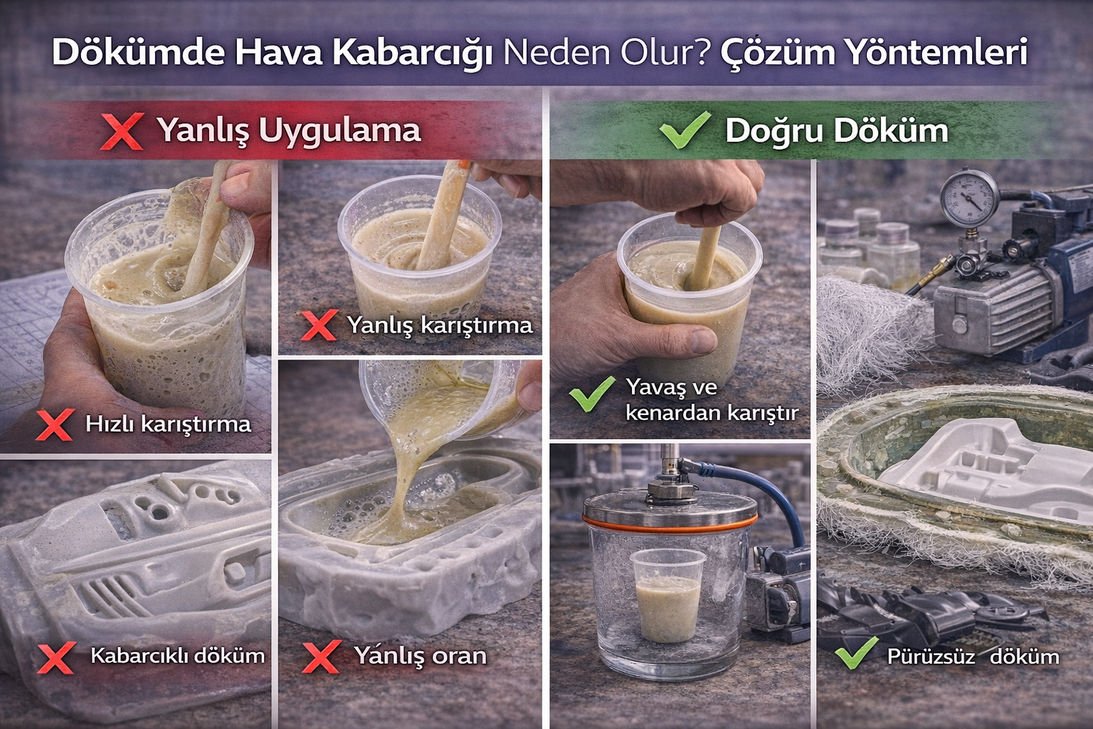 Dökümde Hava Kabarcığı Neden Olur? Çözüm Yöntemleri